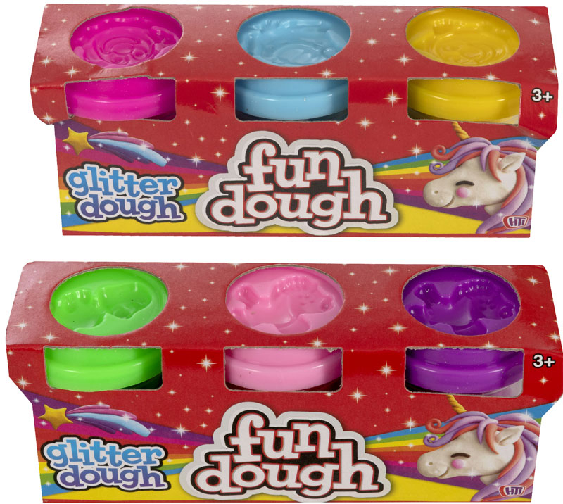 Wholesalers of 3 Pack Glitter Dough toys