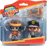 Wholesalers of Action Heroes Action Figures - 2 Pack - Police And Adventure toys Tmb