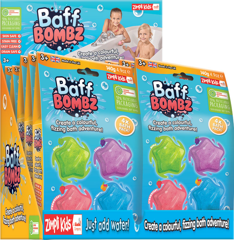 Wholesalers of Baff Bombz 4 Pack Star - 140g toys