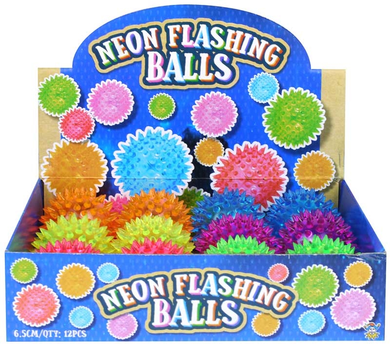 Wholesalers of Ball Spikey With Light 6.5cm 6 Assorted Cols toys