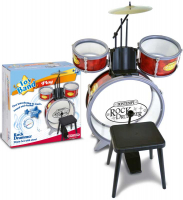 Wholesalers of Bontempi Drum Set 4 Pcs With Stool - Red 385mm toys image