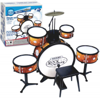 Wholesalers of Bontempi Drum Set 6 Pcs With Stool 450mm toys image
