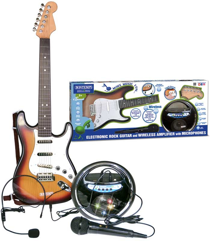 Wholesalers of Bontempi Electronic Rock Guitar + Amplifier + 2 Microphones  toys