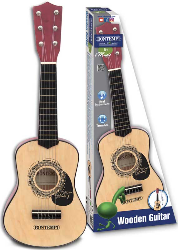 Wholesalers of Bontempi Wooden Guitar 55 Cm toys