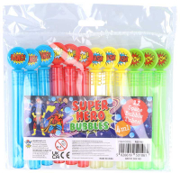 Wholesalers of Bubble Party Tube 4ml 10.5cm Super Hero 4 Cols toys image