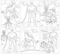 Wholesalers of Colouring Set Eco-friendly Super Hero A6 14 X 10 Cm toys image 2