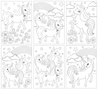 Wholesalers of Colouring Set Eco-friendly Unicorn A6 14 X 10 Cm toys image 2