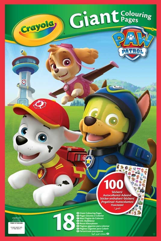 Wholesalers of Crayola Paw Patrol Giant Colouring Pages With Stickers toys
