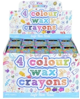 Wholesalers of Crayon Wax 4 Pc Box 8cm Smile toys image 2