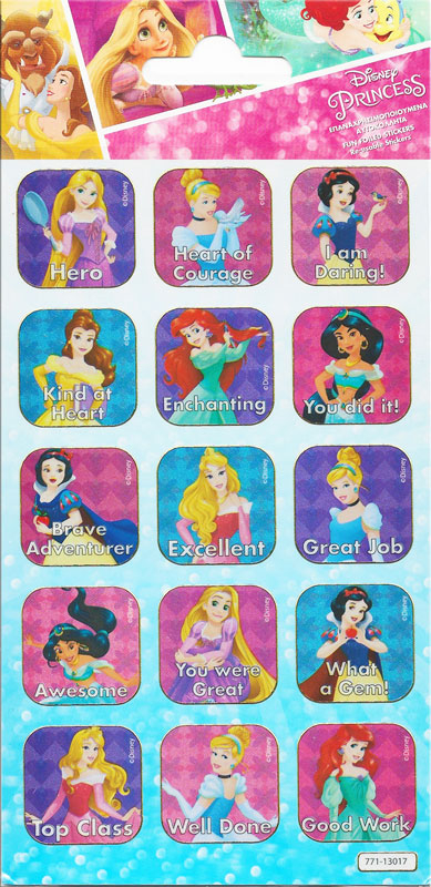 Wholesalers of Disney Princess Captions Foil Stickers toys
