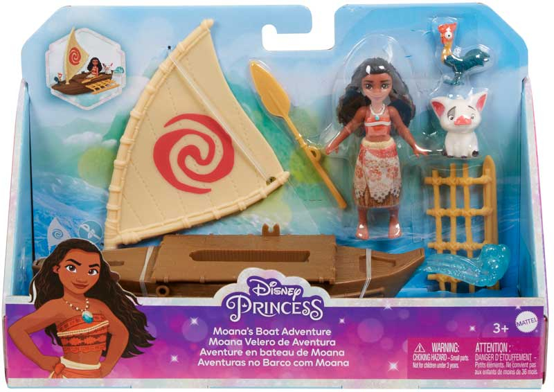 Wholesalers of Disney Princess Small Doll Moana And Boat toys