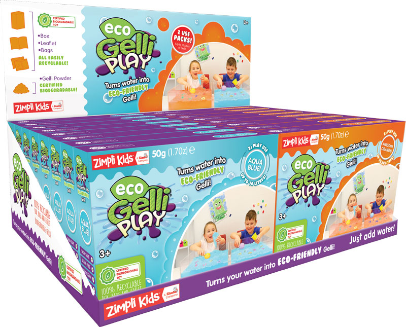 Wholesalers of Eco Gelli Play - 50g - Orange And Aqua Assorted toys