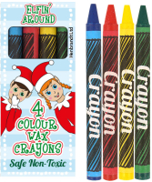 Wholesalers of Elfin Around Crayon Wax 8cm 4pc Box toys image