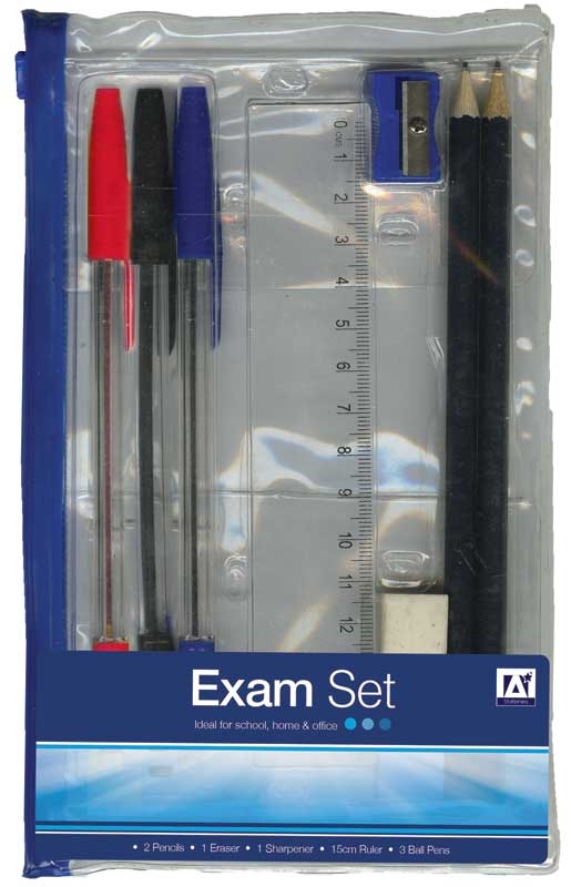 Ruler Pens BULK PRICE 10 X Exam Sets Pencil Case Sharpener Pencils Eraser 