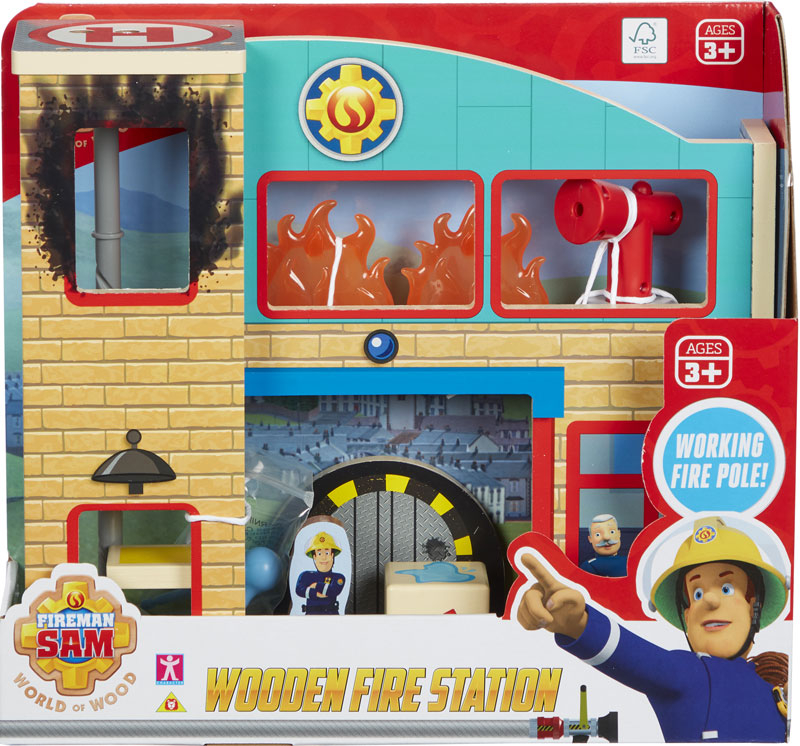 Wholesalers of Fireman Sam Wooden Fire Station toys