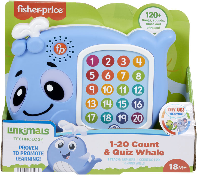 Wholesalers of Fisher-price Linkimals 1-20 Count And Quiz Whale toys