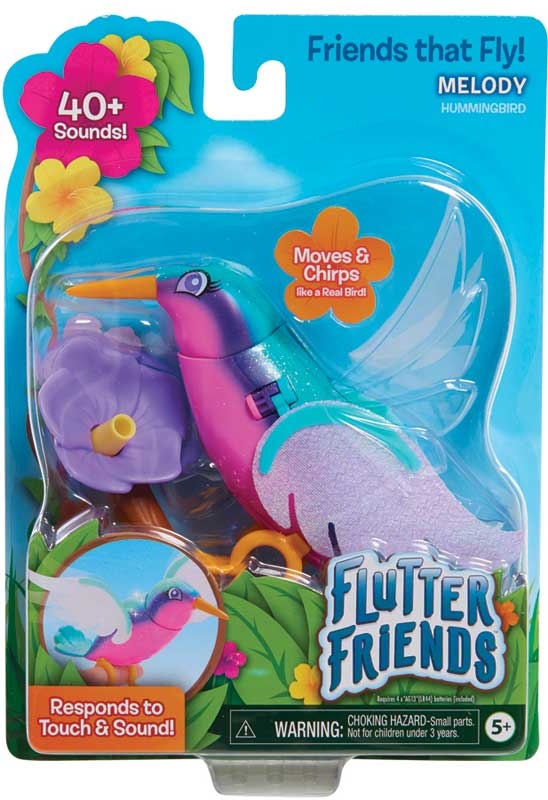 Flutter Friends Hummingbird Sugar White And Pink Glitter NEW 
