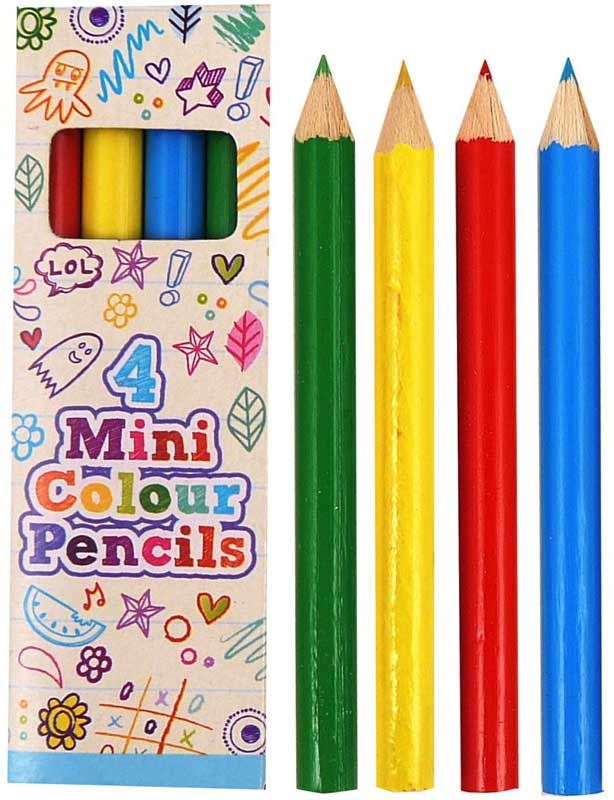 Wholesalers of Fun Stationery - 4 Mini Colour Pencils toys