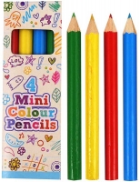 Wholesalers of Fun Stationery - 4 Mini Colour Pencils toys Tmb