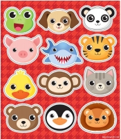 Wholesalers of Fun Stickers Stickers Animals 10x11.5cm 12pcs Per Card toys Tmb