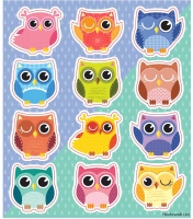 Wholesalers of Fun Stickers Stickers Owls 10x11.5cm 12pcs Per Card toys Tmb