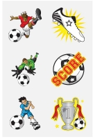Wholesalers of Fun Tattoos Mini 4cm Football 6 Pcs Per Card 2 Asst toys image 3