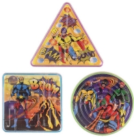 Wholesalers of Fun Toys Puzzle Maze Super Hero 3 Assorted Shapes toys image