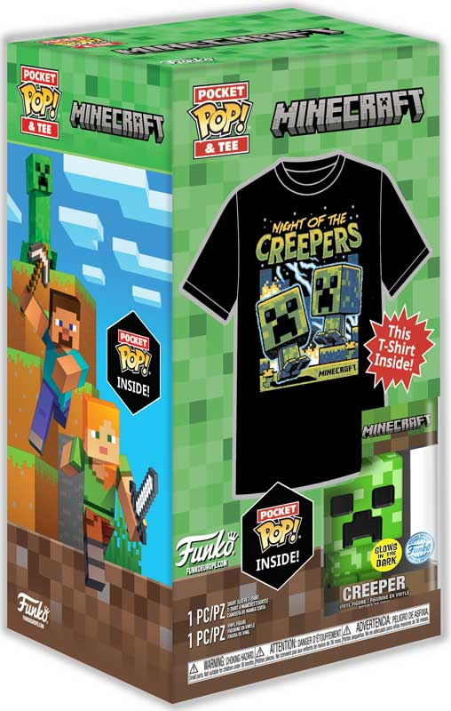 Wholesalers of Funko Pocket Pop! And Tee: Minecraft - Creeper toys