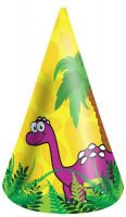 Wholesalers of 144 Hat Cones -  Dinosaur 16.5cm 6 Assorted Cols toys image