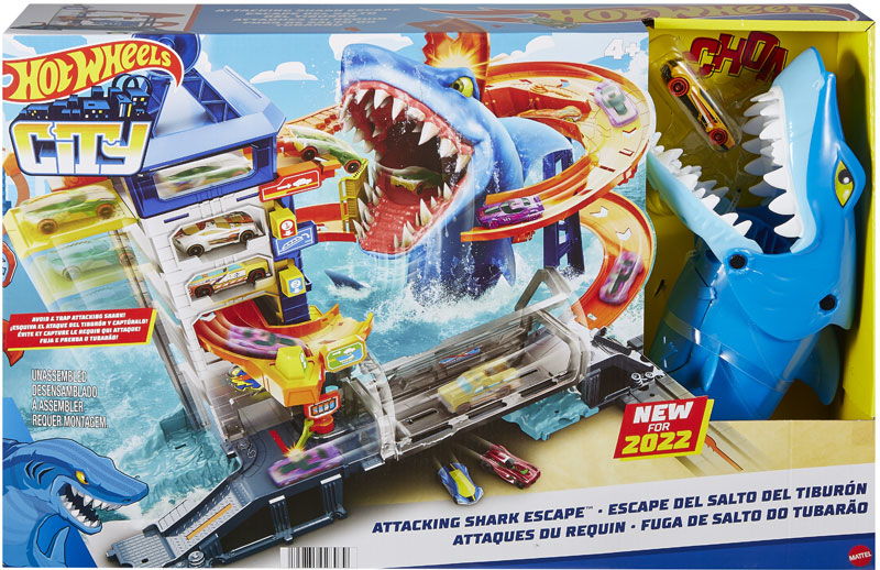 Wholesalers of Hot Wheels Attacking Shark Escape Playset toys