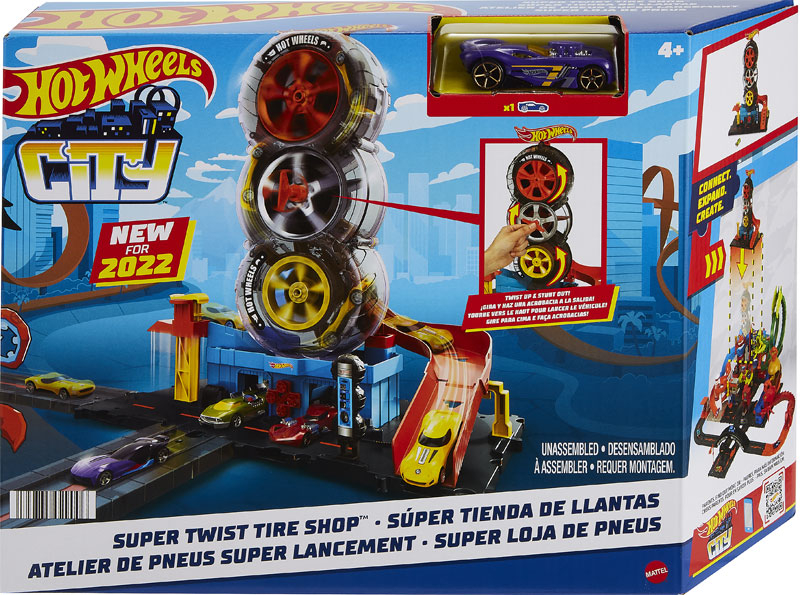 Wholesalers of Hot Wheels City Super Twist Tire Shop toys
