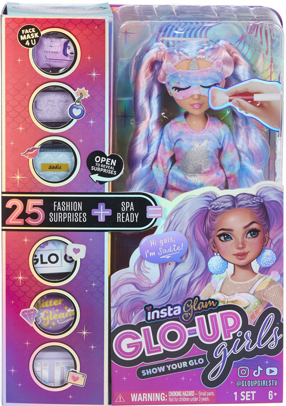 Instaglam Glo-Up GirlsSadieCreative Fashion Doll with 25 Surprises! 
