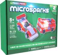 Wholesalers of Laser Pegs Microsparks - Vehicles 2pack Asst 3 toys Tmb