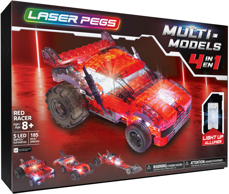 Wholesalers of Laser Pegs Multi Models - 4-in-1 Red Racer toys