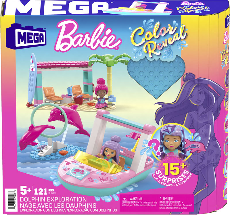 Wholesalers of Mega Barbie Color Reveal Dolphin Exploration toys