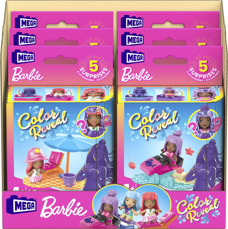 Wholesalers of Mega Barbie Color Reveal Micro-doll Asst toys