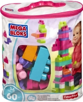Wholesalers of Mega Bloks Building Bag 60pc Pink And Blue Asst toys image