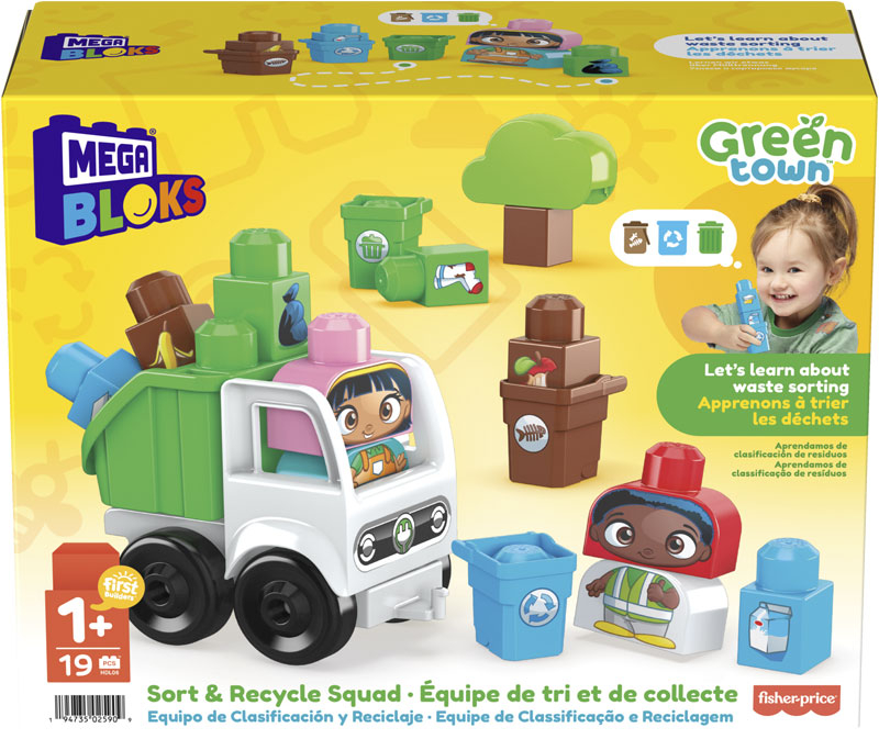 Wholesalers of Mega Bloks Green Town Sort And Recycle Squad Building Set toys