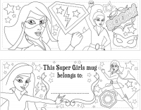 Wholesalers of Mug Colouring Super Girls Asst toys image 3