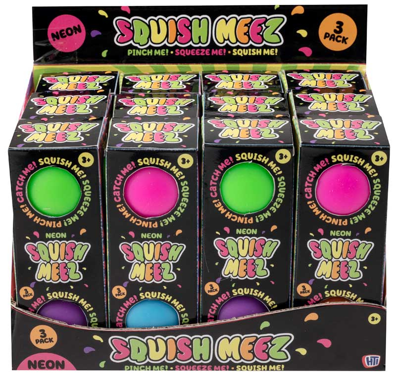Wholesalers of Neon Super Squish Balls 3 Pack Assorted toys
