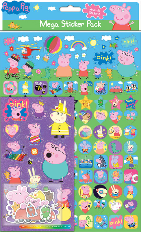 Peppa Pig Mega Pack Stickers over 130 Stickers Official licensed product 