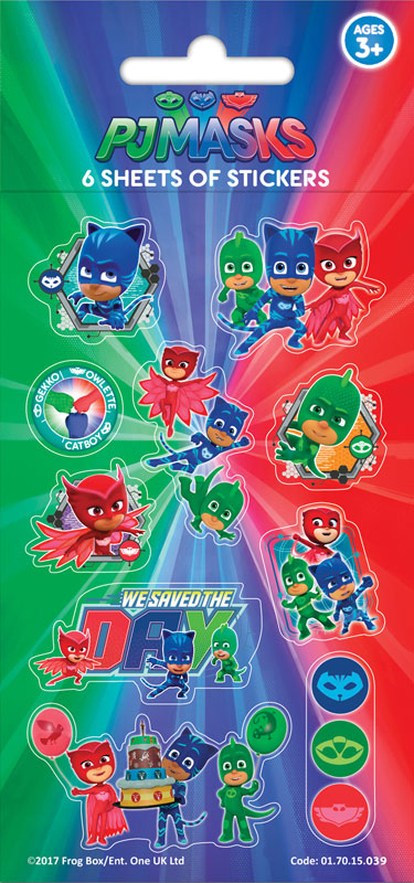 Wholesalers of Pj Masks Party - 6 Sheets Stickers toys