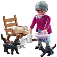 Wholesalers of Playmobil Special Plus - Grandma With Cats toys image 2