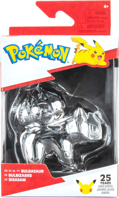 Wholesalers of Pokemon 25th Celebration 3 Inch Silver Bulbasaur toys