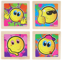 Wholesalers of Puzzle Wooden Smile 11 Cm 4 Assorted toys image 2