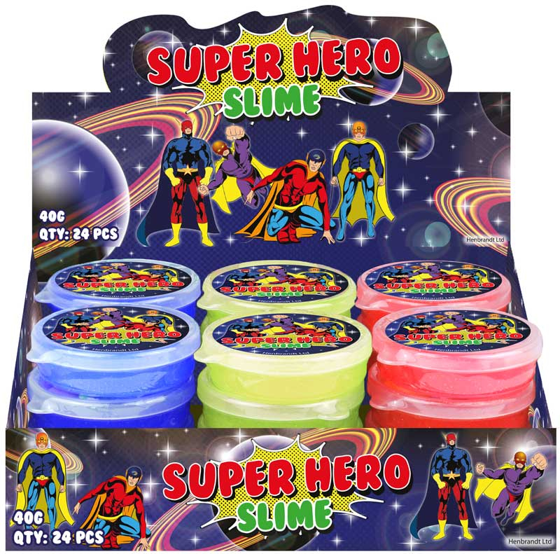 Wholesalers of Slime Super Hero 40g 7cm X 2cm Assorted toys