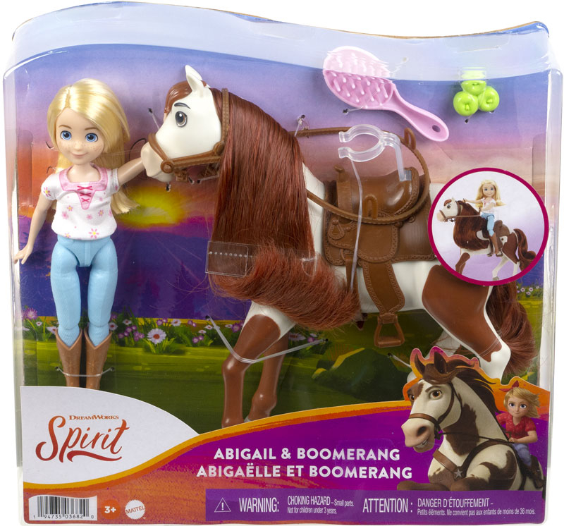 Wholesalers of Spirit Untamed Abigail Doll And Boomerang Horse toys
